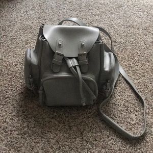 Gray Backpack Purse